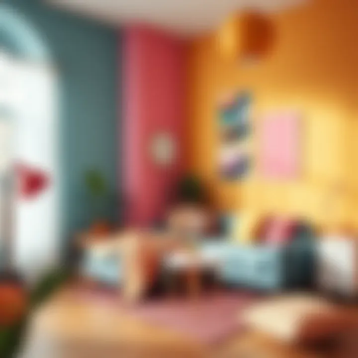 Vibrant color palette for a preppy living space