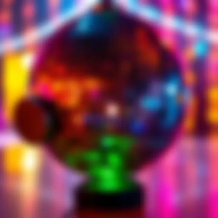 A colorful disco ball reflecting the energy of nightlife