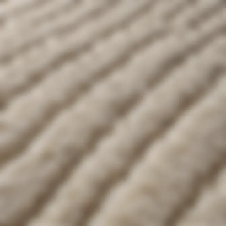 Close-up of plush texture of a memory foam accent rug