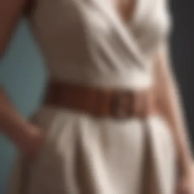 Elegant belt enhancing a dress's silhouette