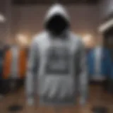 A stylish graphic hoodie displayed on a fashion mannequin