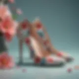 Elegant high heels adorned with floral patterns