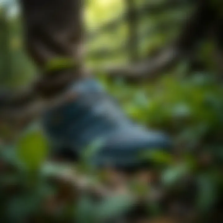 Merrell Alverstone shoes in a natural setting surrounded by greenery