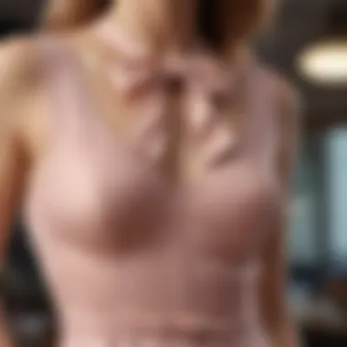 Detailed Look at Design Features of the Cut-Out Tie Back Dress Close-up of the unique design features of a cut-out tie back dress