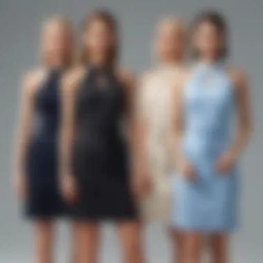 Versatile Styling Options for the Cut-Out Tie Back Dress A diverse group of individuals showcasing various styling options for the cut-out tie back dress