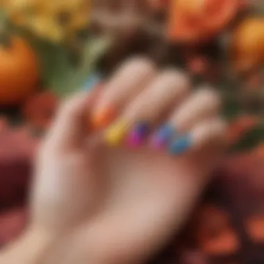 A serene gradient nail art showcasing seasonal color transitions