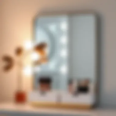 Minimalist mirror design with practical storage features