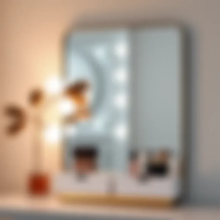 Minimalist mirror design with practical storage features