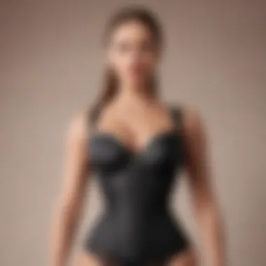 Stylish waist trainer with shoulder straps showcased on a mannequin