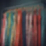 A colorful collection of summer dresses displayed on a rack