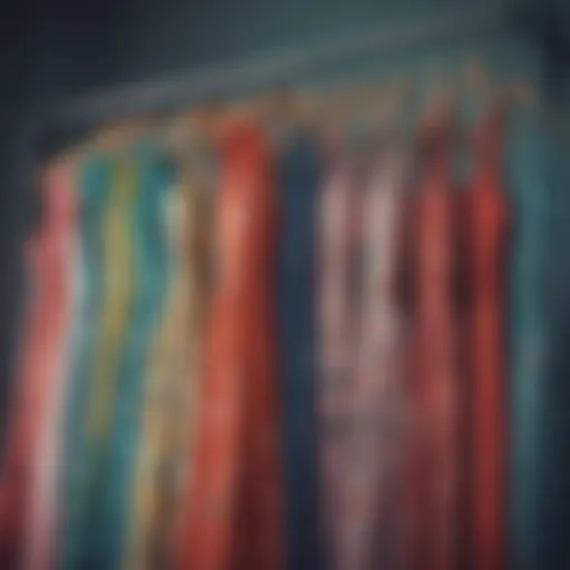 A colorful collection of summer dresses displayed on a rack