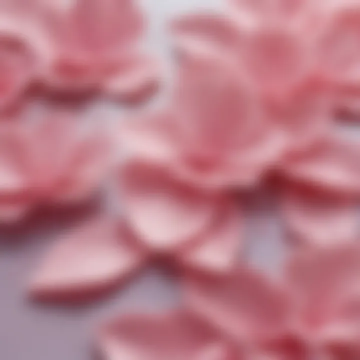 Close-up of silicone gel petals highlighting their texture and vibrancy