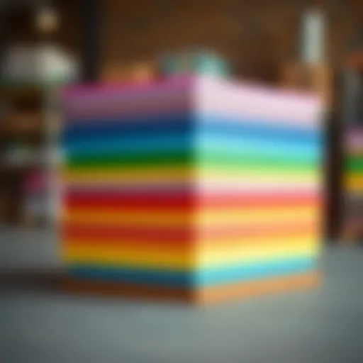 Colorful EVA foam sheets stacked neatly