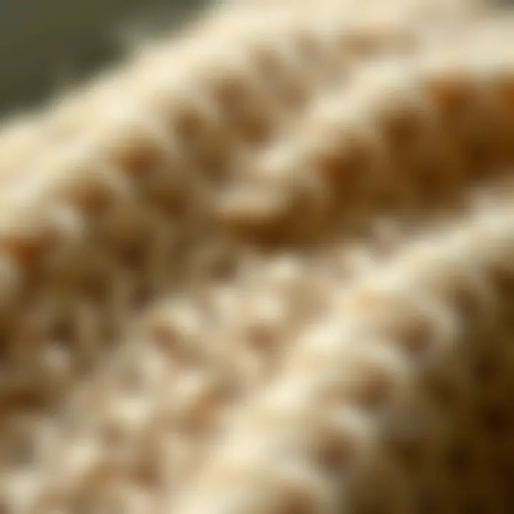 Detailed close-up of wool texture and craftsmanship