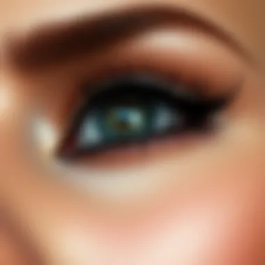 The Elegance of Magnetic Eyelashes Close-up of magnetic eyelashes elegantly framing the eyes
