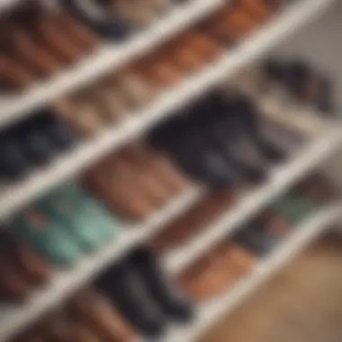 Close-up of eco-friendly materials used in shoe organizers