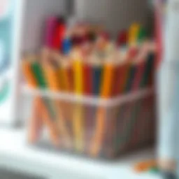Beautifully arranged colored pencils in an elegant organizer
