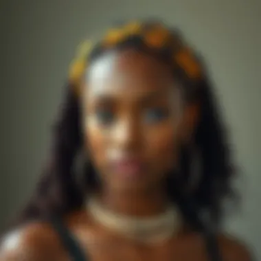 Exploring Diverse Styles in Synthetic Headband Wigs Diverse styles of synthetic headband wigs for African American hair showcasing texture and color