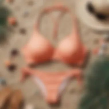 Trendy Beach Accessories with Front-Tie Bikinis Stylish front-tie bikini paired with trendy beach accessories