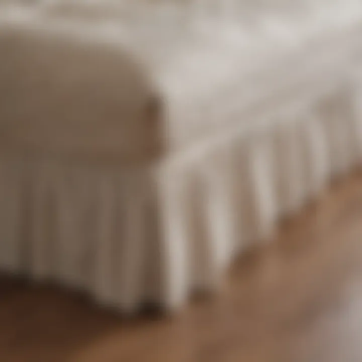 Variety of materials used for bed skirts