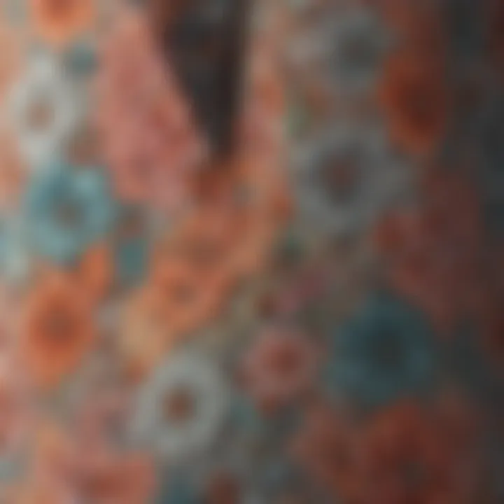 A close-up of the intricate fabric textures and patterns of tank dress coverups.