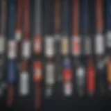 A collection of various cord tags showcasing unique designs and materials