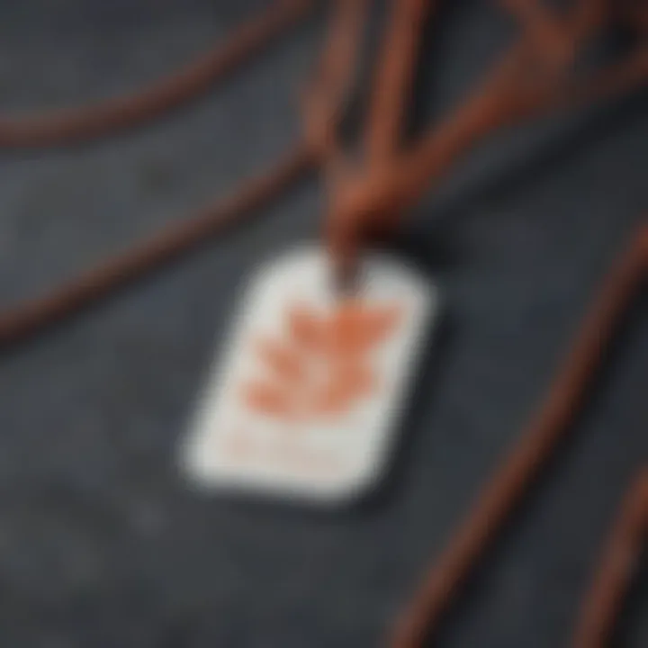 Sustainable materials used in cord tags, emphasizing eco-friendly practices in fashion