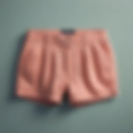 A stylish pair of gradual shorts showcased on a minimalist background